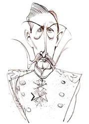 Caricatura de Guillermo II, emperador de Alemania y rey de Prusia (1859-1941)